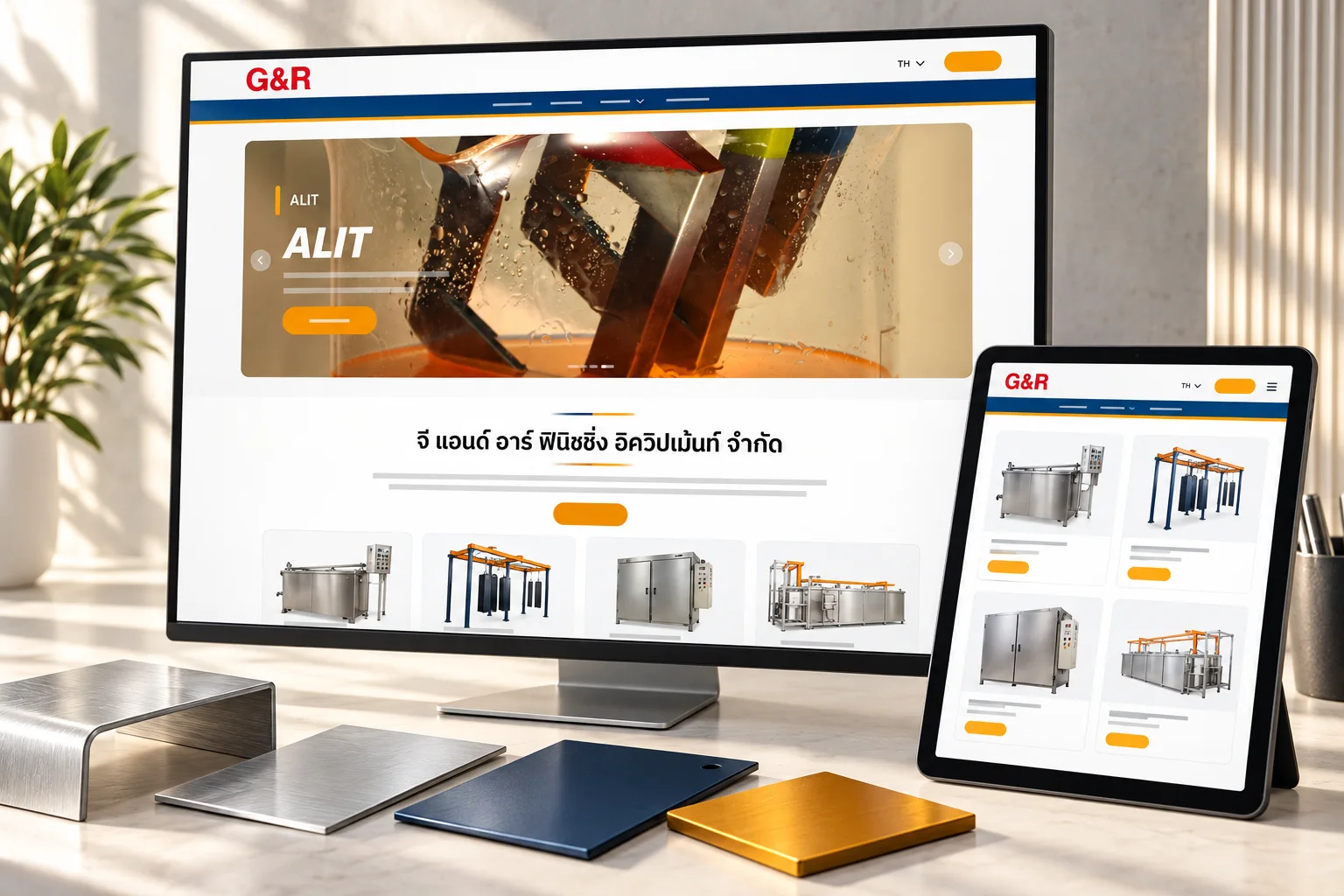ภาพคอนเซปต์โปรเจกต์อุปกรณ์เคลือบผิวอุตสาหกรรม G&R